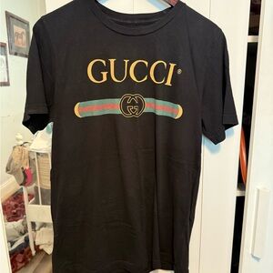 Gucci Black Short Sleeve Tee Luxurious Cotton